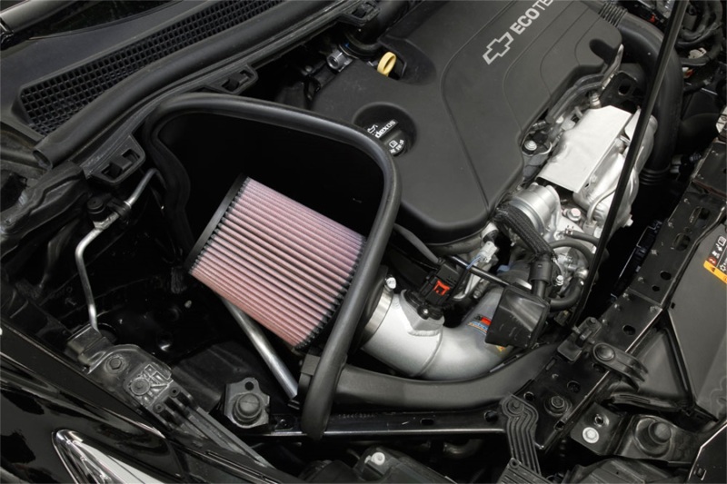 Chevrolet Cruze Performance Air Intake - K&N Engineering - Typhoon Short Ram - Silver - `17-`19